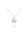 Collier Mini Rivoli 6MM en Argent et Cristal Blanc MOQ 10